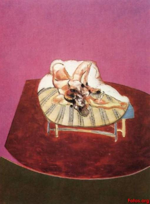 Figura con aguja, (Figura yacente con aguja hipodérmica), Francis Bacon.1963